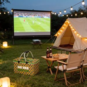 Coupe du Monde <span class=keywords><strong>FIFA</strong></span> 2026 Boston : Glacière Pliable Rétro Géométrique Portable pour la Maison, le Bureau, les Pique-niques et les Événements Sportifs – Produit Officiel sous Licence - Product Image 4