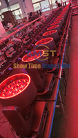 Iluminación de Escenario LED RGBW de Buen Efecto, Cabeza Móvil Wash LED de 19*15, Luz LED con Zoom DMX 512 para Discotecas, Fiestas, Bodas, DJ