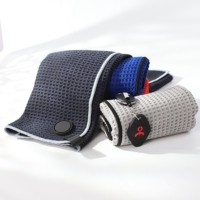 Serviette de golf Gahumi Polyester Sublumation Velour Nouvelle serviette de golf de qualité machine avec clip et brosse