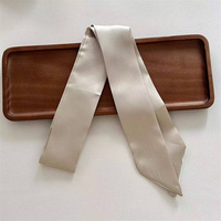 Écharpe fine en satin de couleur unie tendance pour femme, foulard élégant en satin, ruban de mode pour la décoration quotidienne
