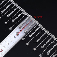 Chaîne de forage frange cristal strass chaîne de taille gland pour vêtements accessoires de robe