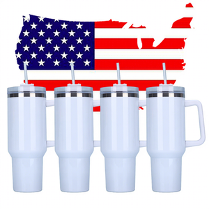 Paquete de 20 Vasos Térmicos de Sublimación de 40 oz con Asa, de Acero Inoxidable, Aislados, <span class=keywords><strong>para</strong></span> Agua, Botellas de Viaje, desde Almacén de EE. UU. - Product Image 1