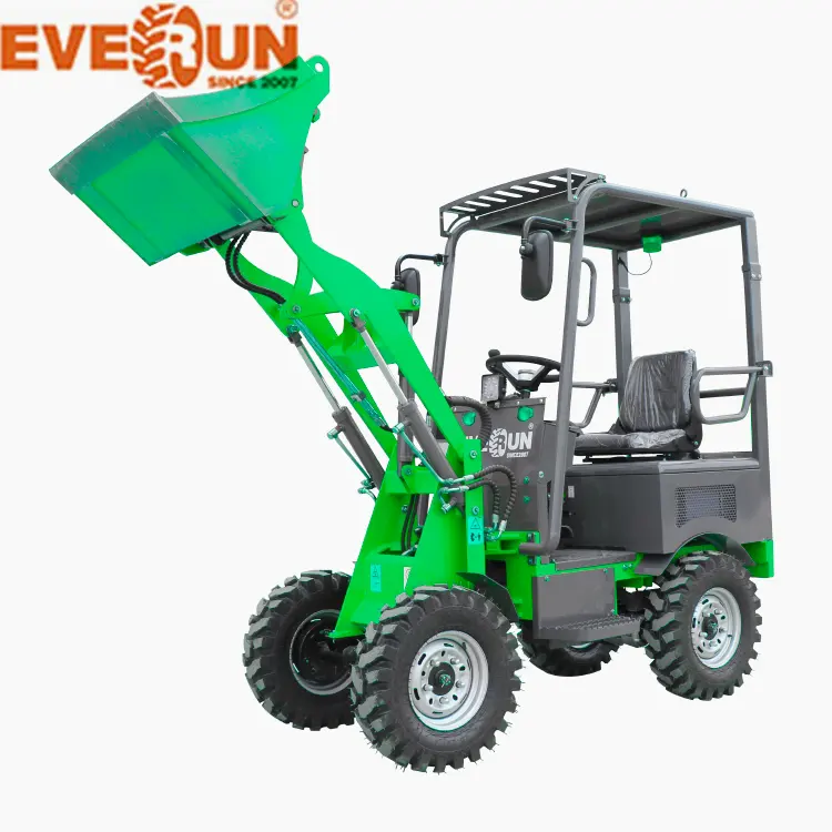 EVERUN Brand Chinese EREL04 China mini garden farm small electric bucket wheel loaders