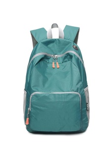 Teal Polyester <b>Backpack</b> 18 Zipper Closure Multiple Pockets Unisex Softback Daypack Minimalist Style <b>25L</b> Arcuate Shoulder - Product Image 1