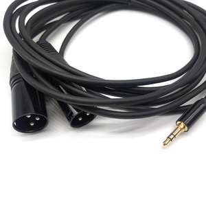 Câble Y séparateur <span class=keywords><strong>mini</strong></span>-<span class=keywords><strong>jack</strong></span> stéréo TRS 3,5 mm <span class=keywords><strong>vers</strong></span> double <span class=keywords><strong>XLR</strong></span> mâle - Product Image 5