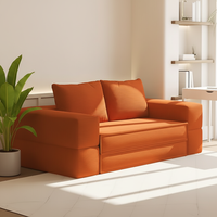 Nouveau design Canapé pliant compressé en boîte, un seul emballage, rembourré en mousse, sans cadre, sectionnel en tissu pour appartement