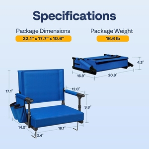 Chaises de stade pliables légères et personnalisables avec porte-gobelet et bandoulière, portables pour une utilisation sportive en plein air - Product Image 2