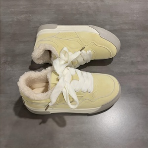 Baskets <span class=keywords><strong>plateforme</strong></span> de luxe populaires pour femmes, doublées polaire, style décontracté, nouvelle collection hiver 2024, semelle épaisse polyvalente, inspirées de la mode allemande - Product Image 5