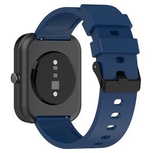 Correa de repuesto para reloj <span class=keywords><strong>Amazfit</strong></span> <span class=keywords><strong>Bip</strong></span> <span class=keywords><strong>3</strong></span>, correa de silicona con hebilla de Metal negra, estilo oficial - Product Image 3