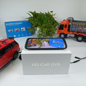 Grand angle 9-36v IPS écran tactile full hd double lentille voiture boîte noire dvr voiture rétroviseur - Product Image 3