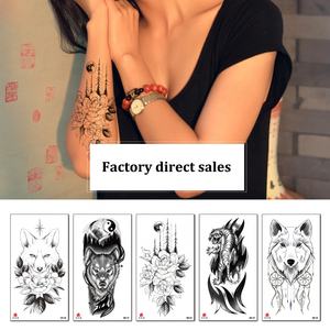 Autocollants de tatouage imperméables à la mode, série de bras complets <span class=keywords><strong>2022</strong></span>, animaux, plantes, fleurs, totem, crâne, 600 en option - Product Image 4