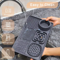 Tapis de léchage en silicone pour animaux de compagnie, pliable, avec ventouse, pour gamelle anti-glouton chat/chien, tapis d'alimentation, best-seller