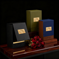 Boîtes rigides de luxe pour parfums, sur mesure, avec logo personnalisé, design haut de gamme, rouge/noir, gaufrage, fermeture magnétique, emballage cadeau
