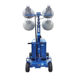 Ronsun generador tipo remolque 5kw mobile lighthouse generator LED lifting 7/8 meters car project site lighting tower