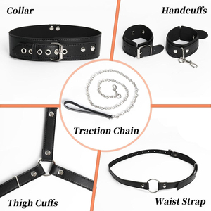 Ensemble de Contrainte avec Menottes Inversées et Sangles de Liaison Fessier-Jambe, Jouets d'Assistance Sexuelle pour l'Entraînement des Esclaves - Product Image 3