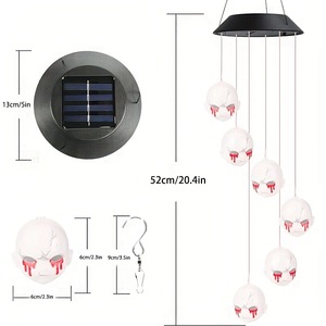 Las mejores luces solares para el jardín Sunny Doll House Light Decoraciones al aire libre Color Chandelier - Product Image 2