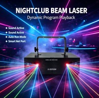 Projecteur laser professionnel 6W haute puissance RGBW à animation complète, contrôle DMX512, 16/34 canaux, scène, DJ, discothèque