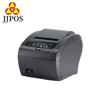 Imprimante thermique de reçus noire 80 mm à grande vitesse 230 mm/s, imprimante POS de bureau USB+LAN pour la vente au détail et la restauration, vente chaude