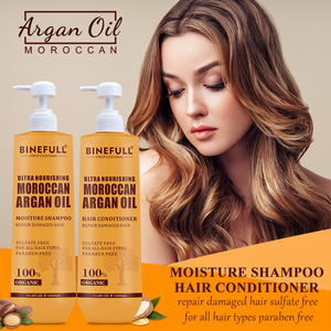 Fourniture en gros d'usine Logo personnalisé Shampooing hydratant pour cheveux et <span class=keywords><strong>cuir</strong></span> <span class=keywords><strong>chevelu</strong></span> Shampooing et après-<span class=keywords><strong>shampoing</strong></span> à l'huile d'argan - Product Image 1