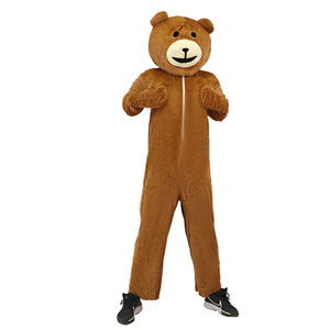 Costume de mascotte ours en peluche pour adulte, unisexe, costume animalier intégral pour événements et promotions - Product Image 1