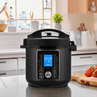 Cuisinière électrique multifonction en acier inoxydable de 6 L avec prise en charge de la langue allemande et 17 fonctions pour un usage domestique