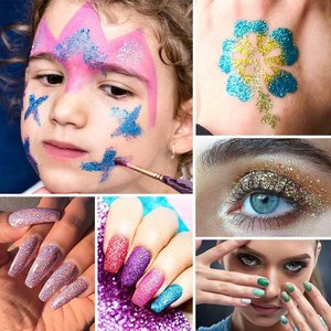 Bột nhũ móng tay lấp lánh bán buôn, chất tạo màu trang trí móng nghệ thuật, màu sắc laser holographic sang trọng, bột nhũ số lượng lớn, trang trí Giáng sinh - Product Image 5