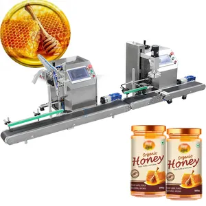 Half-Automatische Vloeibare Flessen Saus Jam Fles Honing Vulling En Capping Machine Handmatige Glazen Pot Vulling