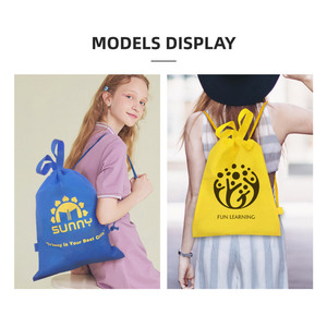 Custom Logo Practical Non-Woven Waterproof <b>Drawstring</b> Gym Bags / Sport <b>Drawstring</b> Bag - Product Image 1