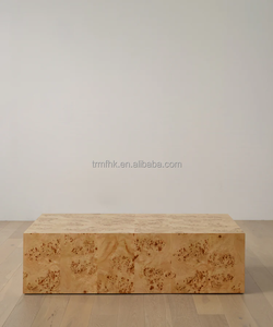 Mesa de Centro Cuadrada de Madera Mappa Burl para Sala de Estar - Product Image 5