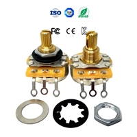 Usine 15mm 19mm métal cuivre arbre CTS potentiomètre A B linéaire 500 Ohm Volume/tonalité potentiomètre de guitare électrique