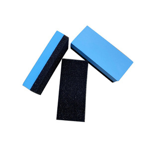 Éponge de polissage haute densité pour voiture 10x5x2cm bleu noir rectangulaire pour peinture, cirage et detailing - Product Image 2