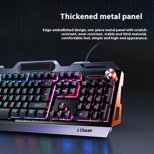 V2G5 trois pièces USB filaire RGB rétro-éclairé Plug Play accessoires d'ordinateur de jeu <span class=keywords><strong>mécanique</strong></span> sensation métal <span class=keywords><strong>clavier</strong></span> souris casque pour - Product Image 2