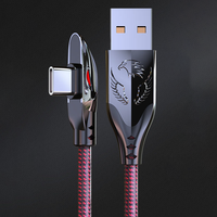 Câble de données tressé en nylon coudé 3A câble de charge rapide type-c câble de charge rapide Micro USB vente en gros pour téléphone portable Android