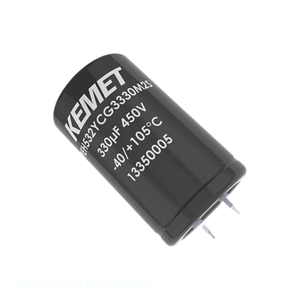 Distribuidor Autorizado, Condensador de Aluminio de 560 uF, Tipo PEH532VDG3560M4, con Orificio Pasante, de Montaje a Presión, 105C - Product Image 1