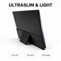 Moniteur portable IPS LCD QHD 16 pouces sans écran tactile, corps entièrement en aluminium, anti-lumière bleue, USB-C 144Hz pour ordinateur portable, téléphone