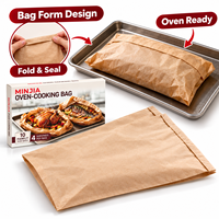 Sacs de cuisson en papier brun résistants à la chaleur et compatibles micro-ondes pour rôtir viande, poisson et légumes