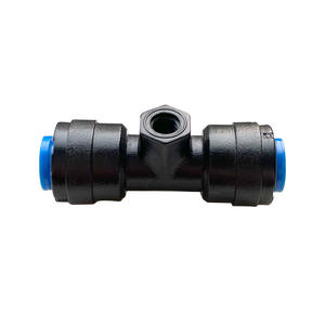 Conector de microaspersión con rosca interna de 3/16 y acoplamiento rápido de 1/4, negro, grado alimenticio, PPE, fácil de instalar para manguera de jardín. - Product Image 2