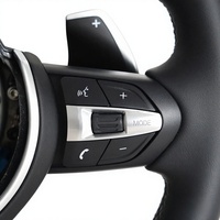 Volants de direction personnalisés en cuir PU et fibre de carbone pour F30/F10/E90/E70/E71/F35/F22/F18/E46/E36/E60/M3/M4/M5 - Style course à 3 branches