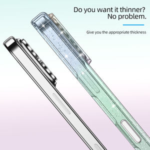 Coque de téléphone en TPU souple + PC avec texture anti-jaunissement ultra-mince, magnétique, scintillante et anti-traces de doigts pour iPhone 17 Pro - Product Image 2