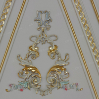 Moulures de plafond rococo exquises, sculpture 3D pour hôtel, salle de banquet, décoration de plafond romantique, garniture décorative pour la maison