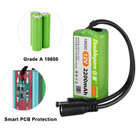 Doublepow 12V 18650 2200mAh Batterie rechargeable au lithium-ion à cycle profond 3S1P 12v 2200mAh Batteries au lithium