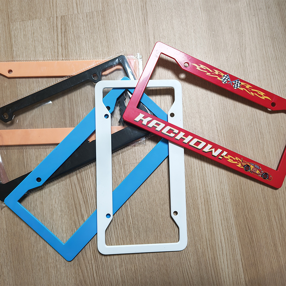 High Quality ABS Material Car License Plate Holder, Car Number License Plate Holder With Customized Logo