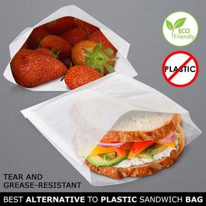 Bolsas de Papel Glassine Lisas para Envolver Galletas, Pasteles, Alimentos y Bocadillos, Resistentes a la Grasa, Bolsas de Papel Pergamino para Sándwiches - Product Image 3