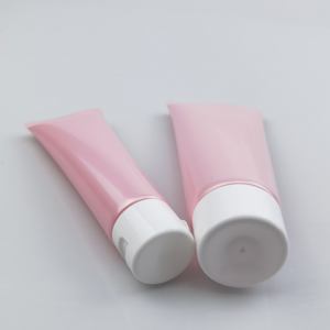 Envase de plástico rosa de lujo para cosméticos, tubo para loción o cuidado de la piel de 50ml, 100ml, 200ml, con tapa abatible. - Product Image 6