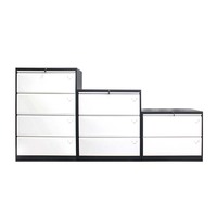 Armoire de classement large en métal pour bureau à domicile, meuble de rangement en acier à tiroirs latéraux suspendus avec serrure