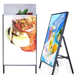 A1 A2 LED Hintergrund beleuchtung Poster Pflaster Werbe ständer faltbar Anzeigen Flyer Restaurant Menüs Bier Bilderrahmen Display Schild Box