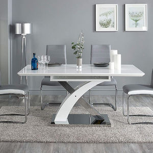 Bàn Ăn Sang Trọng Có Độ Bóng Cao Mở Rộng Hình Bướm MDF Hiện Đại Mô Hình Ý Trong Đồ Nội Thất Phòng Ăn - Product Image 2