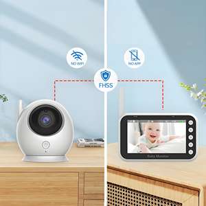 Monitor para Bebés con Pantalla LCD HD de 4.3 Pulgadas, Detección de Llanto, Resolución de 720P, Audio Bidireccional, Visión Nocturna, Canciones de Cuna, Monitoreo de Temperatura y Alimentación - Product Image 5