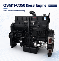 Motor Diésel SCDC Xi'an CUM Serie QSM11 QSM11-C350 de 350HP/2000rpm y 6 Cilindros con Control Electrónico para Maquinaria de Construcción