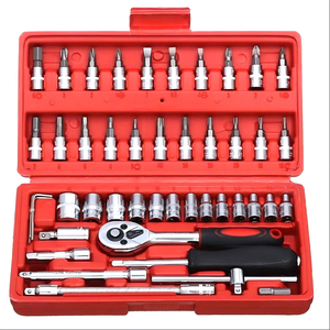 46pcs Combination Mechanic Socket <strong>Wrench</strong> Tool <strong>Set</strong> Hard Case Customizable OEM for Car Motorcycle Bicycle Repair - Product Image 1